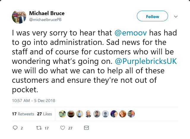 Michael Bruce's statement
on Emoov administration